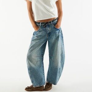 Free People Barrel Jeans